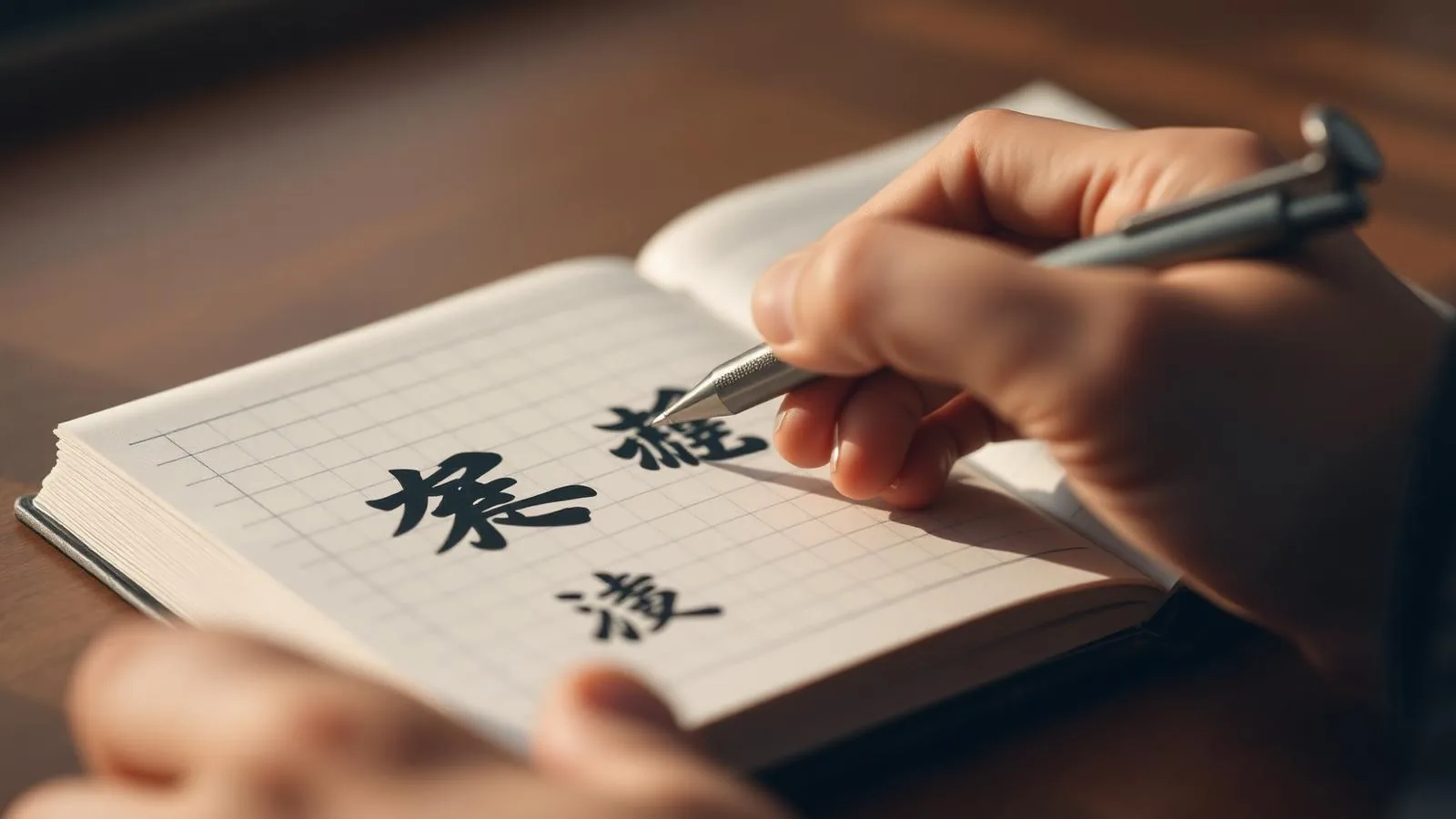 Japán hiragana írásjegyek tanulása négyzethálós gyakorlófüzetben